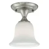 * Indoor Lighting|Best Deal Patriot Lighting® Paige Satin Nickel 1-Light Semi-Flush Mount Ceiling Light