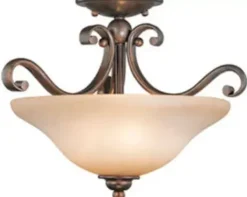 * Indoor Lighting|Best Deal Patriot Lighting® Monrovia Royal Bronze 3-Light Semi-Flush Mount Ceiling Light