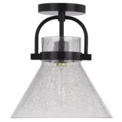 * Indoor Lighting|Best Deal Patriot Lighting® Renley Black 1-Light Semi-Flush Mount Ceiling Light