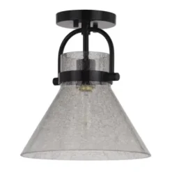 * Indoor Lighting|Best Deal Patriot Lighting® Renley Black 1-Light Semi-Flush Mount Ceiling Light