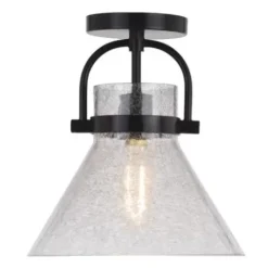 * Indoor Lighting|Best Deal Patriot Lighting® Renley Black 1-Light Semi-Flush Mount Ceiling Light