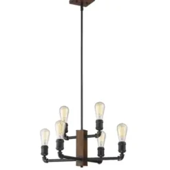 * Indoor Lighting|Best Deal Patriot Lighting Elegant Home Patriot Lighting® Elegant Home Steele Replica Wood With Antique Black 6-Light Chandelier