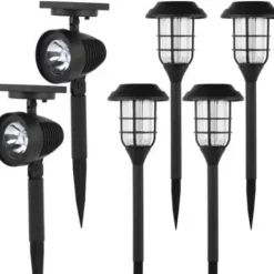 * Outdoor Lighting|Best Deal Patriot Lighting® Solar Integrated Led Owasa Landscape Light Set – 6 Pack