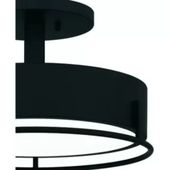 * Indoor Lighting|Best Deal Patriot Lighting® Devak Matte Black Integrated Led Semi-Flush Mount Ceiling Light