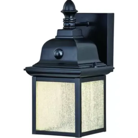 * Outdoor Lighting|Best Deal Patriot Lighting® Breccan Black 12.25″ Motion Sensor Led Outdoor Security Wall Light