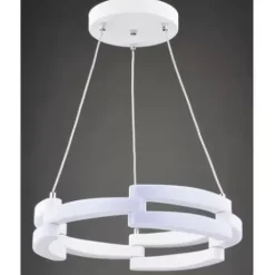 * Indoor Lighting|Best Deal Patriot Lighting® Zane White Integrated Led Pendant