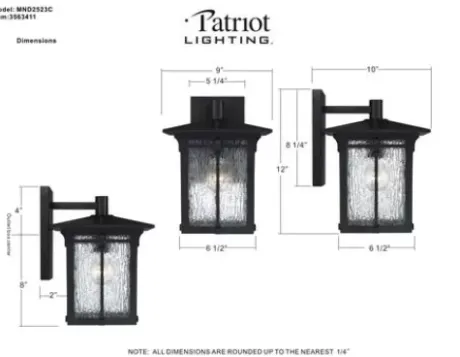* Outdoor Lighting|Best Deal Patriot Lighting® Wren Black Outdoor Wall Light