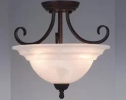 * Indoor Lighting|Best Deal Patriot Lighting® Babylon Oil-Burnished Bronze 3-Light Semi-Flush Mount Ceiling Light