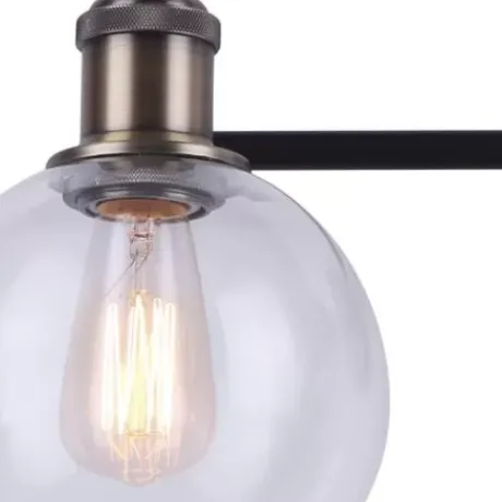 * Indoor Lighting|Best Deal Patriot Lighting® Karris Matte Black & Gold 3-Light Vanity Light