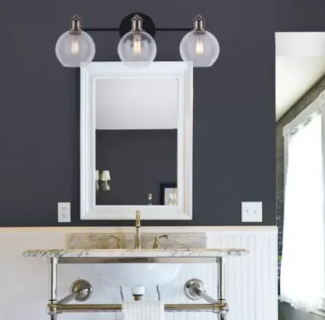 * Indoor Lighting|Best Deal Patriot Lighting® Karris Matte Black & Gold 3-Light Vanity Light