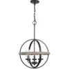 * Indoor Lighting|Best Pirce Patriot Lighting® Elegant Home Brooklyn Natural Iron & Distressed Faux Wood 3-Light Pendant