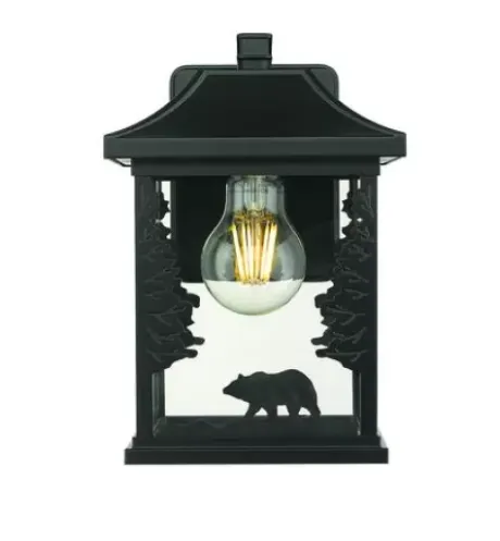 * Outdoor Lighting|Best Pirce Patriot Lighting® Bear Black Outdoor Wall Light