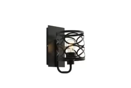 * Indoor Lighting|Best Pirce Patriot Lighting® Phinny Matte Black 1-Light Indoor Wall Light