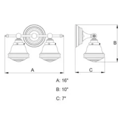 * Indoor Lighting|Best Pirce Patriot Lighting® Huntley Satin Nickel 2 Light Vanity Light