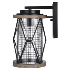 * Outdoor Lighting|Best Pirce Patriot Lighting® Elegant Home Bodhi Black & Replica Wood Outdoor Wall Light