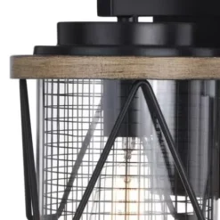 * Outdoor Lighting|Best Pirce Patriot Lighting® Elegant Home Bodhi Black & Replica Wood Outdoor Wall Light