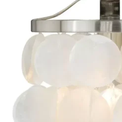 * Indoor Lighting|Best Pirce Patriot Lighting® Elsa Capiz Shell Satin Nickel Pendant