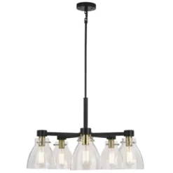 * Indoor Lighting|Best Pirce Patriot Lighting® Kenzie Matte Black & Gold 5-Light Chandelier