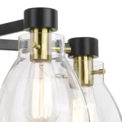 * Indoor Lighting|Best Pirce Patriot Lighting® Kenzie Matte Black & Gold 5-Light Chandelier