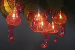 * Outdoor Lighting|Best Pirce Patriot Lighting® 12′ 5-1/2″ 10-Light Flamingo Solar-Powered Led String Light
