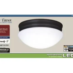 * Indoor Lighting|Best Pirce Patriot Lighting® Brady Ii Bronze Integrated Led Flush Mount Ceiling Light