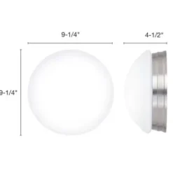 * Indoor Lighting|Best Pirce Patriot Lighting® Brady Ii Brushed Nickel Integrated Led Flush Mount Ceiling Light