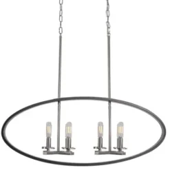 * Indoor Lighting|Best Reviews Of Patriot Lighting Elegant Home Patriot Lighting® Elegant Home Della Black And Brushed Nickel 8 Light Island Light