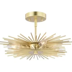 * Indoor Lighting|Best Reviews Of Patriot Lighting® Nikko Gold Semi-Flush Mount Ceiling Light