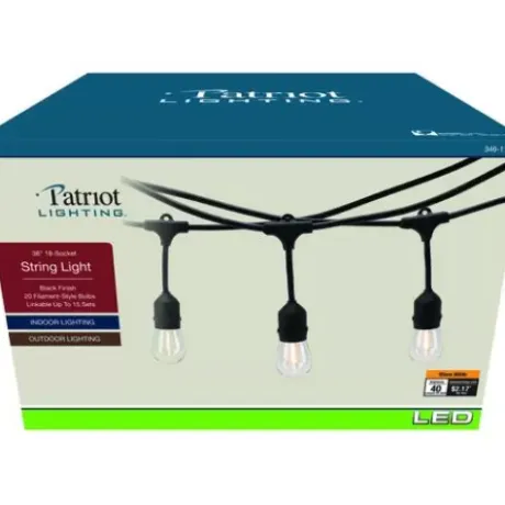 * Outdoor Lighting|Best Reviews Of Patriot Lighting® 36′ Plug-In 18-Light Warm White Led String Light