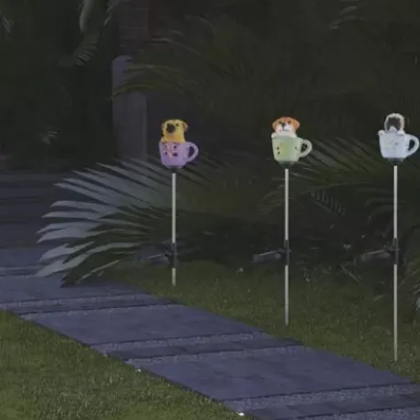 * Outdoor Lighting|Best Sale Patriot Lighting® Solar Integrated Led Teacup Pup Landscape Light – Assorted