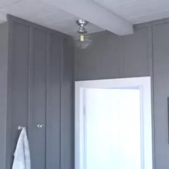 * Indoor Lighting|Best Sale Patriot Lighting® Huntley Satin Nickel Semi-Flush Mount Ceiling Light