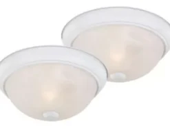 * Indoor Lighting|Best Sale Patriot Lighting® Stella White 1-Light Flush Mount Ceiling Light – 2 Pack
