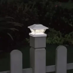 * Outdoor Lighting|Best Sale Patriot Lighting® Solar Led Lucy White Post Cap Landscape Light 2-Pack