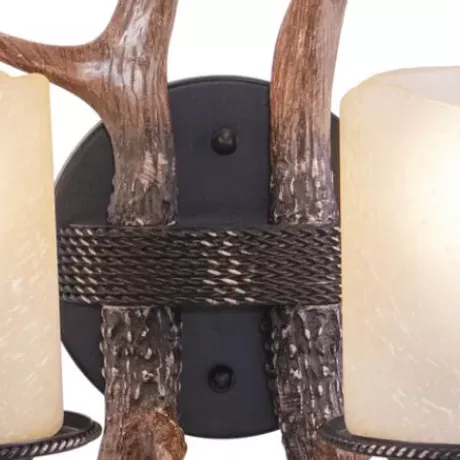 * Indoor Lighting|Best Sale Patriot Lighting® Yoho Black Walnut 2 Light Antler Vanity Light