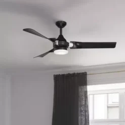 * Ceiling Fans|Best Sale Patriot Lighting™ Istanbul 52″ Black With Chrome Accent Indoor/Outdoor Led Ceiling Fan