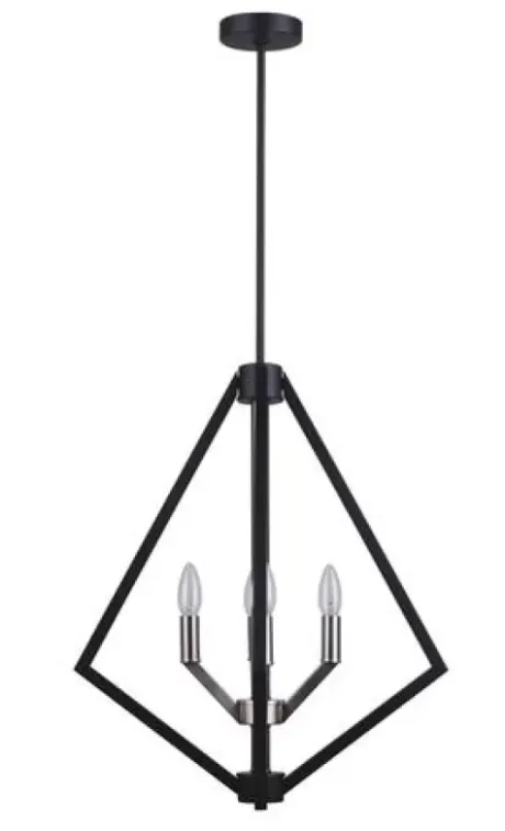 * Indoor Lighting|Best Sale Patriot Lighting® Dryden Matte Black & Brushed Nickel 4-Light Chandelier
