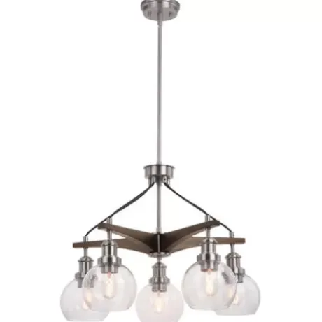 * Indoor Lighting|Best Sale Patriot Lighting® Avondale Satin Nickel 5 Light Chandelier