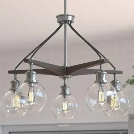 * Indoor Lighting|Best Sale Patriot Lighting® Avondale Satin Nickel 5 Light Chandelier