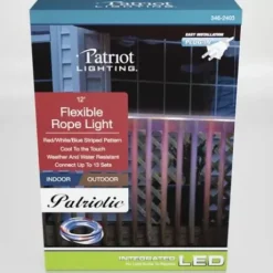 * Outdoor Lighting|Best Sale Patriot Lighting® 12′ Plug-In Integrated Led Red White Blue Patriotic Neon Rope Light