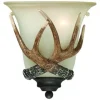 * Indoor Lighting|Best Sale Patriot Lighting® Antler 1-Light Black Walnut Indoor Wall Light