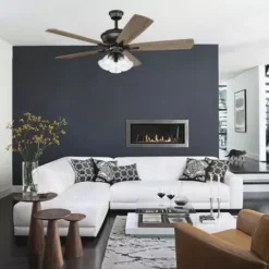 * Ceiling Fans|Best Sale Patriot Lighting® Peterson 3-Light Oil-Rubbed Bronze Led Ceiling Fan Light