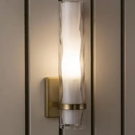 * Indoor Lighting|Brand New Patriot Lighting® Vilo Natural Brass 1 Light Vanity Light