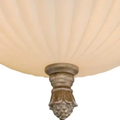 * Indoor Lighting|Brand New Patriot Lighting® Avenant French Bronze 3 Light Flush Mount Ceiling Light