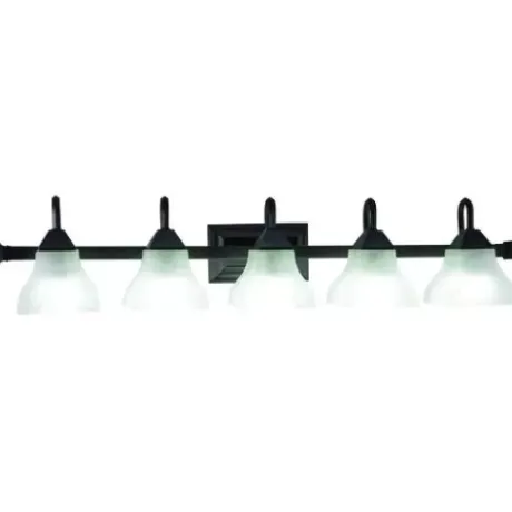 * Indoor Lighting|Brand New Patriot Lighting® Cardiff Oil Burnished Bronze 5 Light Vanity Light
