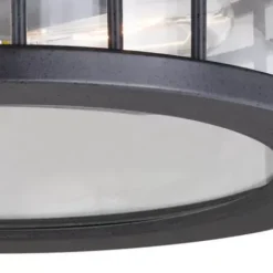 * Outdoor Lighting|Brand New Patriot Lighting® Wrightwood Vintage Black 2-Light Outdoor Flush Mount Light