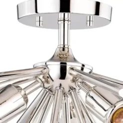 * Indoor Lighting|Brand New Patriot Lighting® Estelle Polished Nickel 3 Light Semi-Flush Mount Ceiling Light