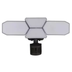 * Outdoor Lighting|Brand New Patriot Lighting® Dualux Bronze Led 4-Head Motion Sensor Outdoor Security Flood Light