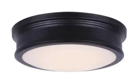 * Indoor Lighting|Brand New Patriot Lighting® Otis Matte Black Integrated Led Flush Mount Ceiling Light