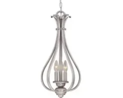 * Indoor Lighting|Brand New Patriot Lighting® Monrovia Brushed Nickel 3-Light Pendant