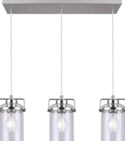* Indoor Lighting|Brand New Patriot Lighting® Jeneal 26″ Brushed Nickel 3-Light Island Light